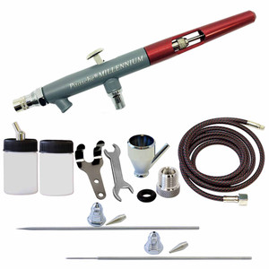 Paasche Airbrush Company - Double Action Set (.55, .75, & 1.05mm) & Adapter - MIL3AS