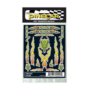 Pinecar - Dry Transfer Decals, Drago - 4009 Pinecar - Dry Transfer Decals, Drago - 4009