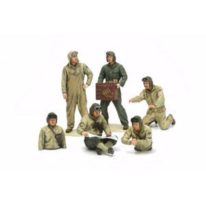 Tamiya - 1/35 Us Tank Crew Set, European Theater - 35347 Tamiya - 1/35 Us Tank Crew Set, European Theater - 35347