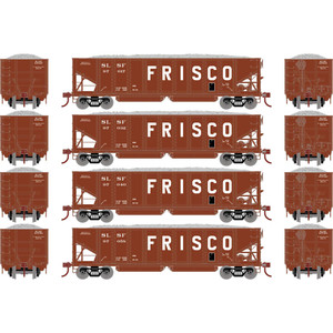 Athearn - Ho 40' Ribbed 3-bay Ballast Hopper, Slsf #2(4) - 7638 Athearn - Ho 40' Ribbed 3-bay Ballast Hopper, Slsf #2(4) - 7638