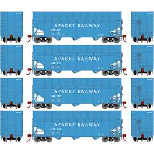 Athearn - Ho Ath 40' Wood Chip Hopper W/load, Apa #1201/1212/1226/1249 (4) - -1292