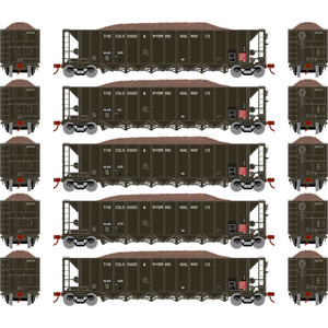 Athearn - Ho Rtr 5-bay Rapid Discharge Hopper, Hlmx #1 (5) - 98497