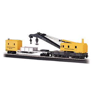 Bachmann Industries - Ho 250-ton Steam Crane W/boom Tender, Prr - 16114 Bachmann Industries - Ho 250-ton Steam Crane W/boom Tender, Prr - 16114