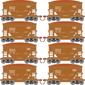 Roundhouse - Ho Rnd 24' Ore Car W/load, Ble #20621/20655/20674/20717/20732/20743/20801/20823 (8) - -1166 Roundhouse - Ho Rnd 24' Ore Car W/load, Ble #20621/20655/20674/20717/20732/20743/20801/20823 (8) - -1166