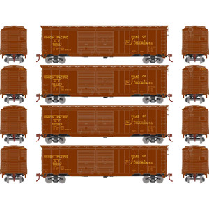 Roundhouse - Ho Rnd Ps-1 Double Sliding Door Box Car, Up 'serves The West' #500013/500022/500075/500127 (4) - -1016 Roundhouse - Ho Rnd Ps-1 Double Sliding Door Box Car, Up 'serves The West' #500013/500022/500075/500127 (4) - -1016