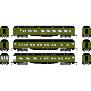 Athearn - Ho Heavyweight Diner/coach/observation,atsf #1 (3) - 88232 Athearn - Ho Heavyweight Diner/coach/observation,atsf #1 (3) - 88232