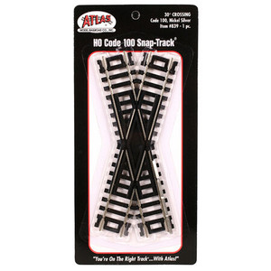 Atlas Model Railroad - Ho Code 100 30 Degree Crossing - 839