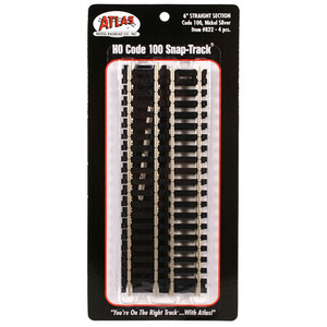 Atlas Model Railroad - Ho Code 100 6 Straight (4) - 822