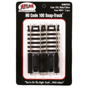 Atlas Model Railroad - Ho Code 100 Bumpers (2) - 843