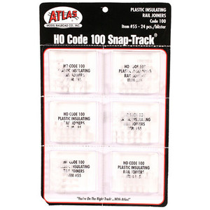 Atlas Model Railroad - Ho Code 100 Insulated Rail Joiners (24) - 55