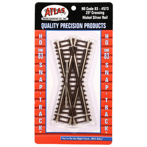 Atlas Model Railroad - Ho Code 83 25 Degree Crossing - 573 Atlas Model Railroad - Ho Code 83 25 Degree Crossing - 573