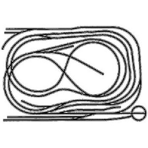 Atlas Model Railroad - Ho-23: Code 100 Folded Dogbone W/branch (ds) - 10023 Atlas Model Railroad - Ho-23: Code 100 Folded Dogbone W/branch (ds) - 10023