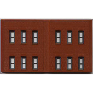 Woodland Scenics - N Dpm 2 Story Wall/12 Windows (3) - 60122