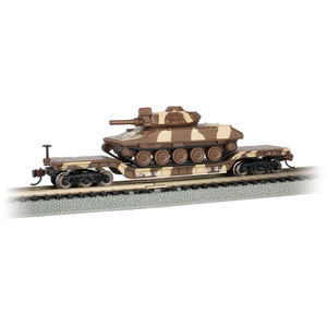 Bachmann Industries - N 52' Flatcar Desert Camo - 71387 Bachmann Industries - N 52' Flatcar Desert Camo - 71387