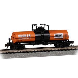 Bachmann Industries - N Scale Chemical Tank Car Hooker Chemicals 15684 With Large Dome - 75853