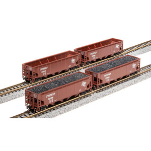 Broadway Limited Imports - N, Ara 70 Tn Quad Hopper, Milw, Cmstp&p, 4 Pk A - 7428 Broadway Limited Imports - N, Ara 70 Tn Quad Hopper, Milw, Cmstp&p, 4 Pk A - 7428