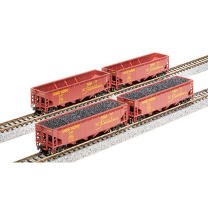 Broadway Limited Imports - N, Ara 70 Tn Quad Hopper, Up, Fantasy Paint, 4 Pk - 7438 Broadway Limited Imports - N, Ara 70 Tn Quad Hopper, Up, Fantasy Paint, 4 Pk - 7438