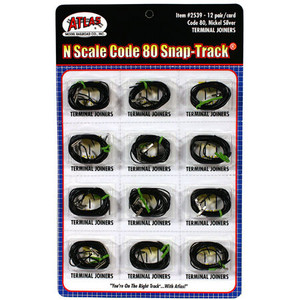 Atlas Model Railroad - N Code 80 Terminal Joiners - 2539 Atlas Model Railroad - N Code 80 Terminal Joiners - 2539