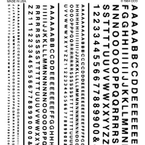 Woodland Scenics - Railroad Gothic Letters, Black - DT508 Woodland Scenics - Railroad Gothic Letters, Black - DT508