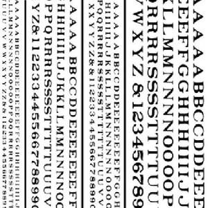 Woodland Scenics - Railroad Roman Letters, Black - DT505