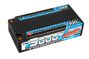 Corally - 5000mAh 7.4v 2S 100C X-Celerated Hardcase Lipo - 49705 Corally - 5000mAh 7.4v 2S 100C X-Celerated Hardcase Lipo - 49705