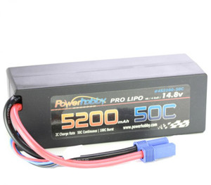 Power Hobby - 5200mAh 14.8V 4S 50C LiPo Battery with Hardwired EC5 - 4S520050CEC5HCS Power Hobby - 5200mAh 14.8V 4S 50C LiPo Battery with Hardwired EC5 - 4S520050CEC5HCS