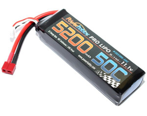 Power Hobby - 5200mAh 11.1V 3S 50C LiPo Battery w/ Hardwired T-Plug - 3S520050CDNS Power Hobby - 5200mAh 11.1V 3S 50C LiPo Battery w/ Hardwired T-Plug - 3S520050CDNS