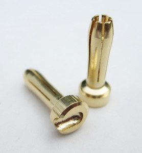 TQ Wire - 4mm HD Male Bullets (Charger Side, pr.) Gold - 2505