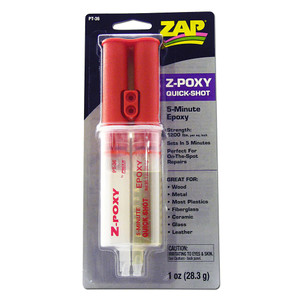 ZAP Glue - 1oz Z-Poxy 5 Min Syringe - PT-36