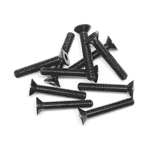 Racers Edge - Aluminum Alloy Flat Head Screw 3x18mm Black (10pcs) - 3172 Racers Edge - Aluminum Alloy Flat Head Screw 3x18mm Black (10pcs) - 3172