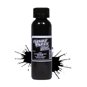 Spaz Stix - Ultimate Black Backer 2oz For Mirror Chrome Airbrush Paint - 10200 Spaz Stix - Ultimate Black Backer 2oz For Mirror Chrome Airbrush Paint - 10200