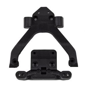 Team Associated - RC10B6.4 Front Top Plate and Ballstud Mount Angled - 71182