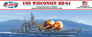 Atlantis Models - 1/665 USS Wisconsin BB-64 Battleship 16 Inch Plastic - M3006