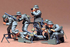 Tamiya - 1/35 German Machine Gun Troops Plastic Model Kit - 35038 Tamiya - 1/35 German Machine Gun Troops Plastic Model Kit - 35038