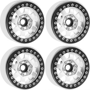 Power Hobby - B1 Aluminum 1.9 Beadlock Wheels 9mm Hubs, Silver, 1/10 - 5050SILVER Power Hobby - B1 Aluminum 1.9 Beadlock Wheels 9mm Hubs, Silver, 1/10 - 5050SILVER