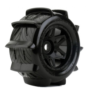 Power Hobby - 1/8 Rooster 3.8" Belted Paddle Sand Snow Tires 17mm - PHT2381 Power Hobby - 1/8 Rooster 3.8" Belted Paddle Sand Snow Tires 17mm - PHT2381