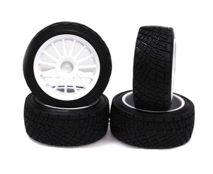 Racers Edge - 1/10 Off-Road Flower Line White Wheels (4pcs) - 3481W Racers Edge - 1/10 Off-Road Flower Line White Wheels (4pcs) - 3481W