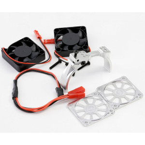 Power Hobby - 1/8 Aluminum Heatsink 40mm Dual High Speed Cooling Fans - PH1293S Power Hobby - 1/8 Aluminum Heatsink 40mm Dual High Speed Cooling Fans - PH1293S