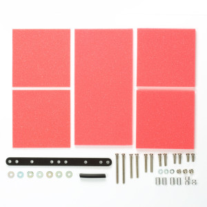 Tamiya - Brake Sponge Set 1/2/3mm  Red - 15492