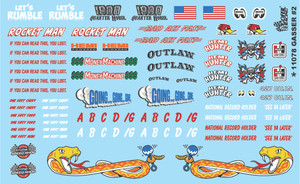 Gofer Racing Model Decals - Gasser Dragster Decal - 11078