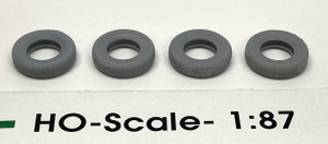 Phoenix Precision Model - HO Individual Tires, Undecorated 4pc - 31541
