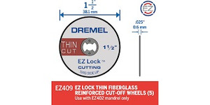 Dremel Tools - EZ Lock 1-1/2' Thin Cut Cut Off 5pk - EZ409