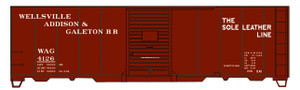 Accurail - HO 40' Steel Boxcar Wellsvile Addison & - 81603