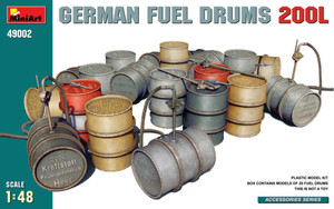 Mini Art Models - WWII German 200l Fuel Drum Set 20pc 1:48 - 49002