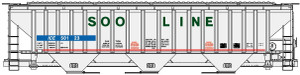Accurail - HO Covered Hopper Soo Line Single - 81571