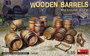 Mini Art Models - Wooden Barrels Medium 1:35 - 35630