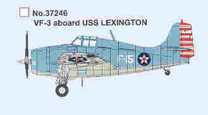 Easy Model Aircraft - F-4F WILDCAT USS LEXINGTON :72 - 37246