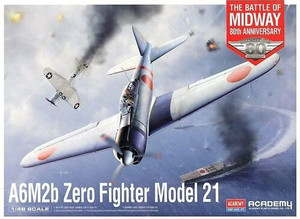 Academy Models - A6M2b Zero Fighter Model 21 Midway 1:48 - 12352