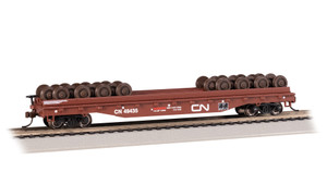 Bachmann - HO 52' Wheel Flatcar w/load CN #49435 - 18938