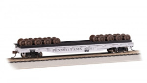 Bachmann - HO 52' Wheel Flatcar w/load PRR #491311 - 18939